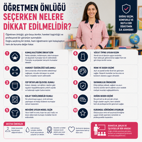 Öğretmen Önlüğü Seçerken Nelere Dikkat Edilmelidir?