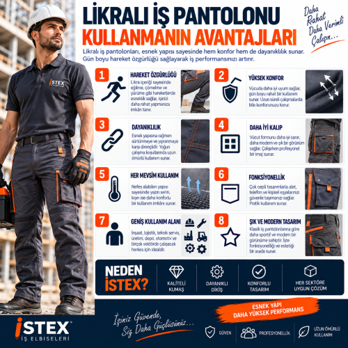 Likralı İş Pantolonu Kullanmanın Avantajları