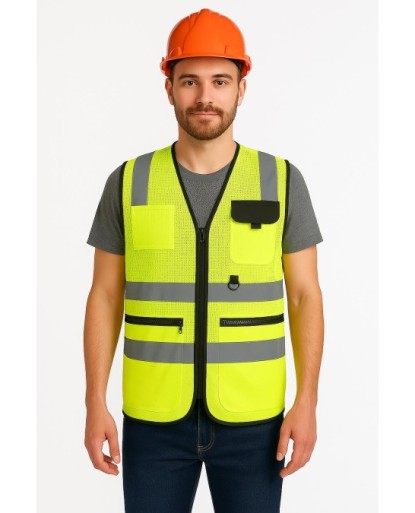 Reflektörlü Fileli Mühendis Yeleği