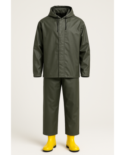 Yağmurluk Balıkçı Takım Fermuarlı