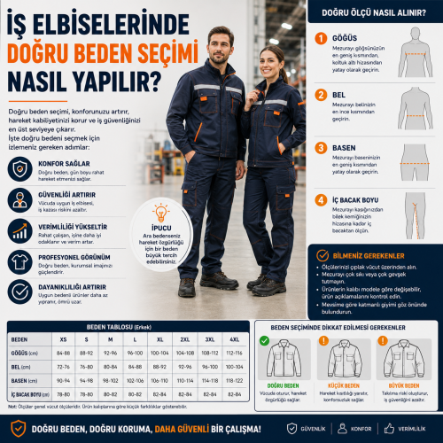 İş Elbiselerinde Doğru Beden Seçimi Nasıl Yapılır?