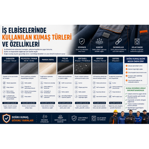 İş Elbiselerinde Kullanılan Kumaş Türleri ve Özellikleri