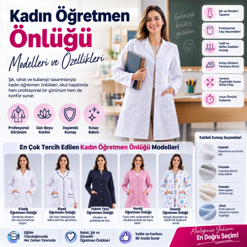 Kadın Öğretmen Önlüğü Modelleri ve Özellikleri