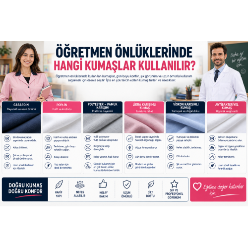 Öğretmen Önlüklerinde Hangi Kumaşlar Kullanılır?