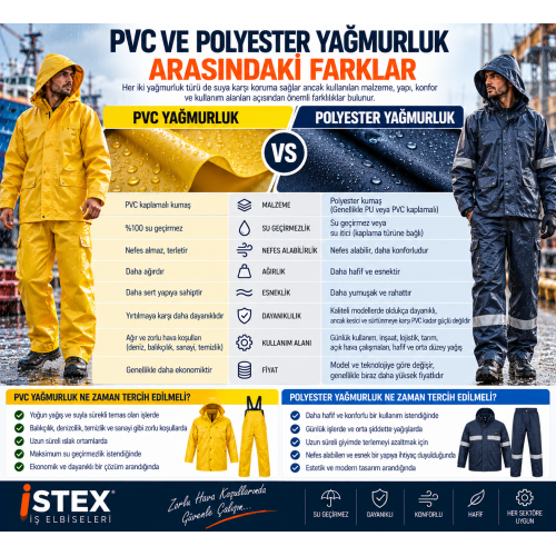 PVC ve Polyester Yağmurluk Arasındaki Farklar
